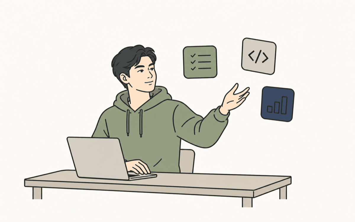 一個人用 Codex sub-agent 同時處理多項工作的編輯插畫