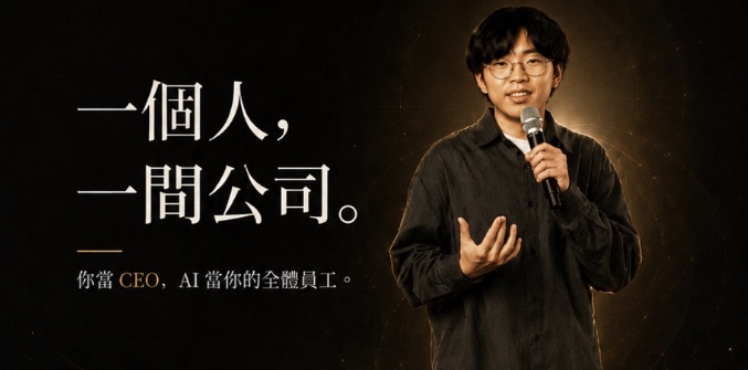 一個人，一間公司。你當 CEO，AI 當你的全體員工。