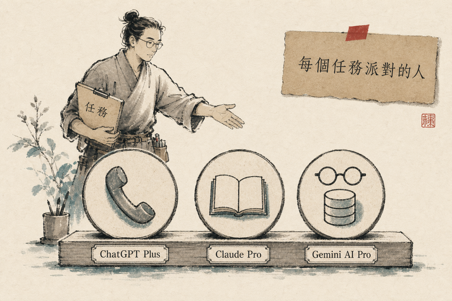 我的混搭:ChatGPT Plus + Claude Pro + Gemini AI Pro,每個任務派對的人