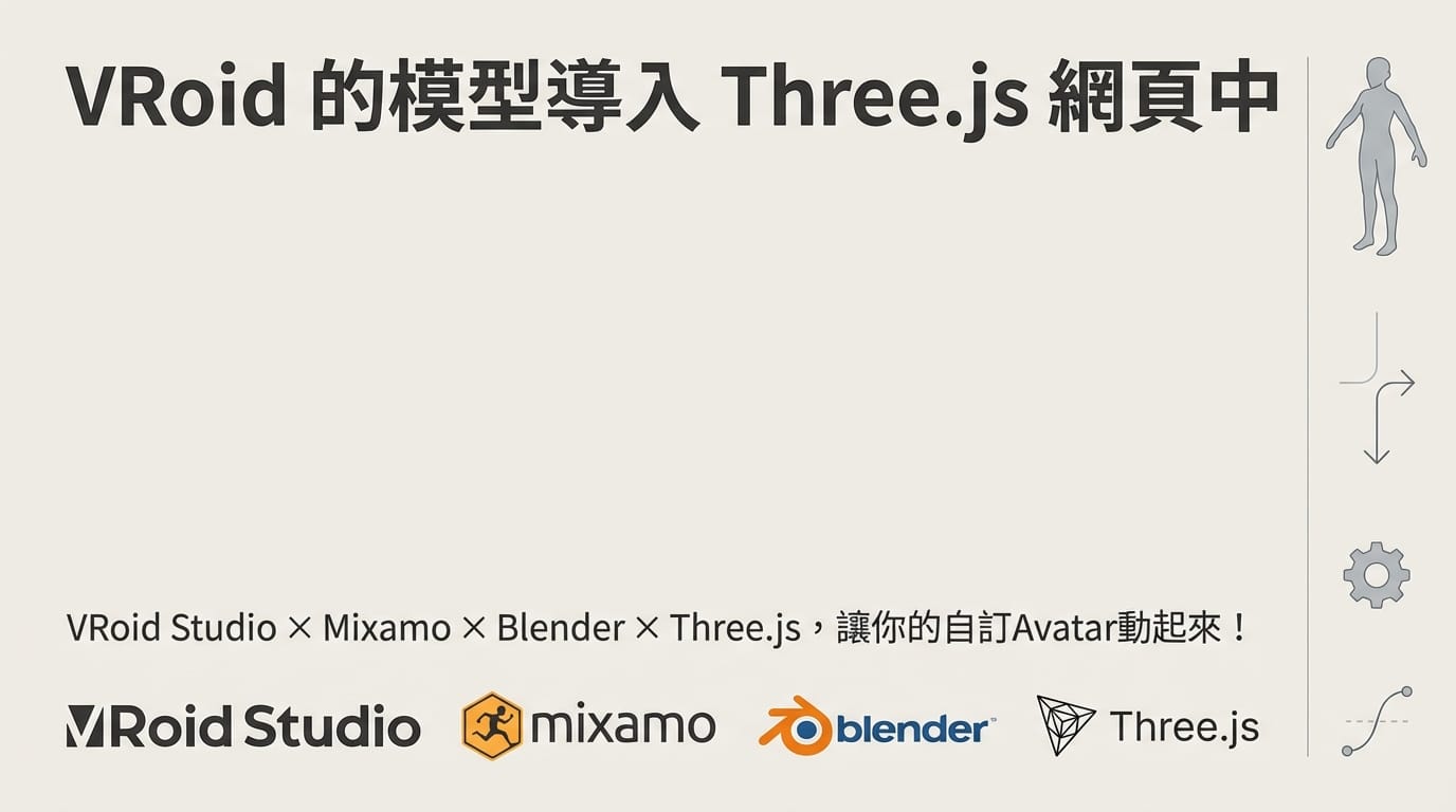 VRoid 的模型添增動畫並導入 ThreeJs 網頁