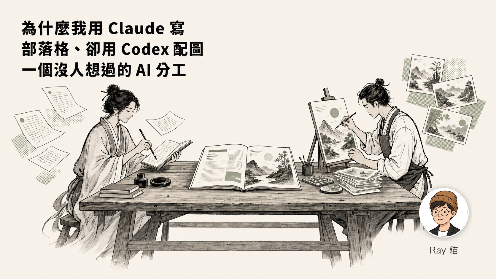 為什麼我用 Claude 寫部落格、卻用 Codex 配圖——一個被多數人沒想過的 AI 分工