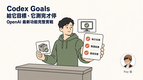Codex Goals：給它目標、它測完才停——OpenAI 最新功能完整實戰